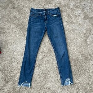 Abercrombie & Fitch Blue Ankle Cropped Jeans